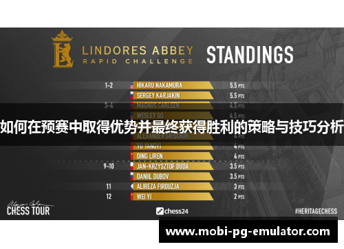 如何在预赛中取得优势并最终获得胜利的策略与技巧分析 如何在预赛中取得优势并最终获得胜利的策略与技巧分析